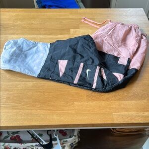 Nike Pink and Black Sweatpants for Active Comfort